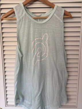 Light Mint PelotonWorkout Tank with Center Logo